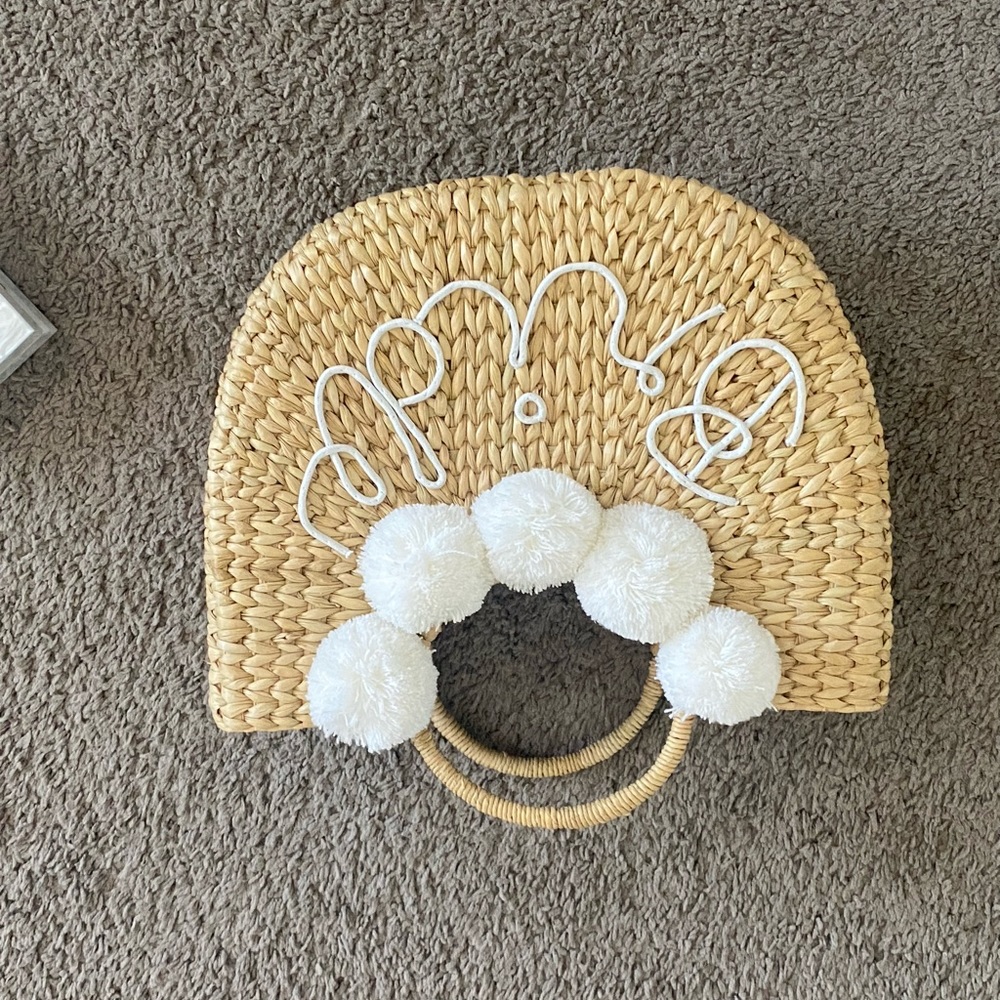 Lulu’s straw bride tote
